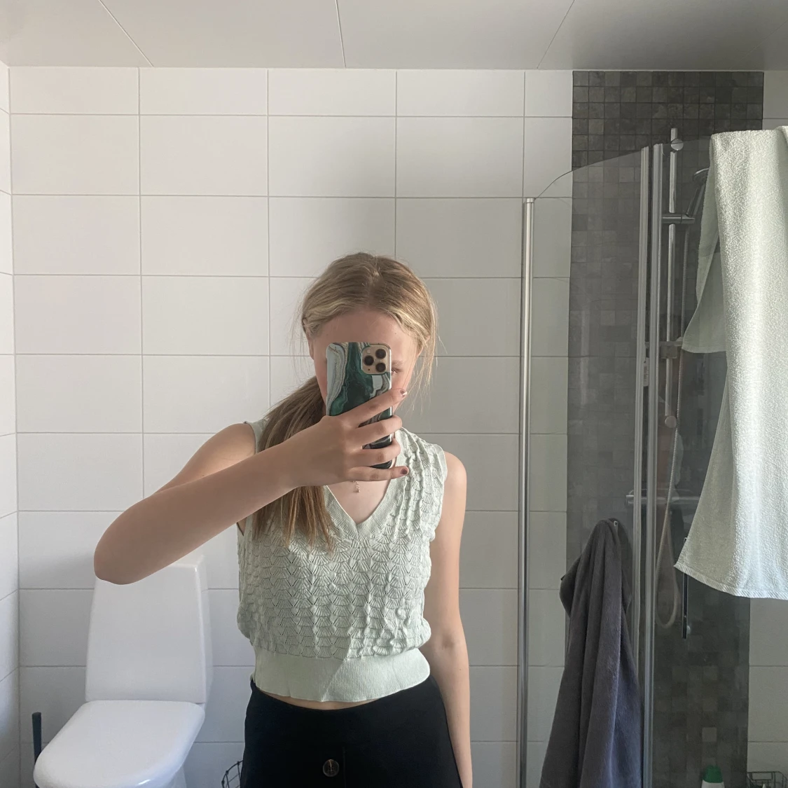 Grön luftig fin topp - 90