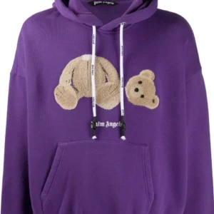 Palm Angels Bear Hoodie Purplw - Som titeln säger säljer jag en lila Palm Angels hoodie i dam modell pga felköp. Passar också herrar. Storlek M NYSKICK, använd endast en handfull gånger, handtvättad enligt rekommendationer. Nypris 4200kr, kvitto finns.