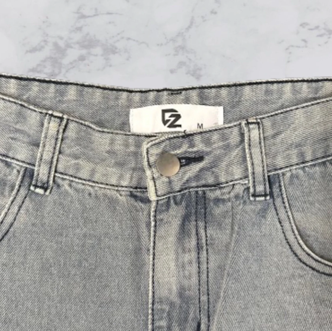 Jeans med tryck - 90