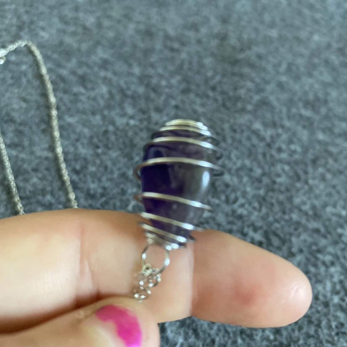 Äkta kristall halsband - 90