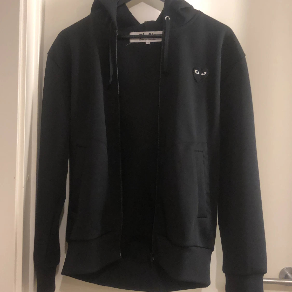 Cdg black heart zip
