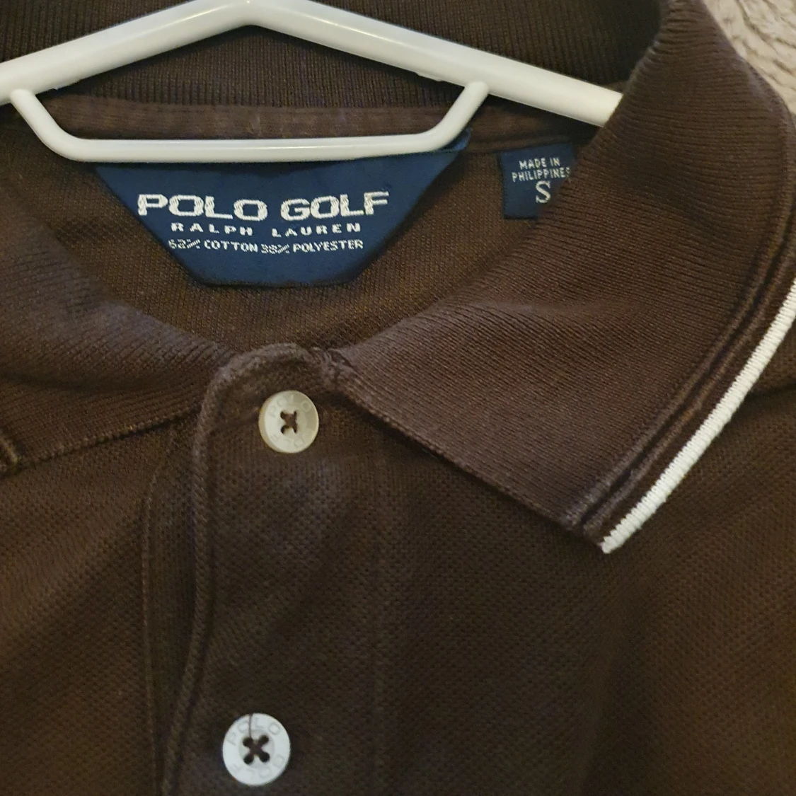 Ralph Lauren pikétröja brun  - 90