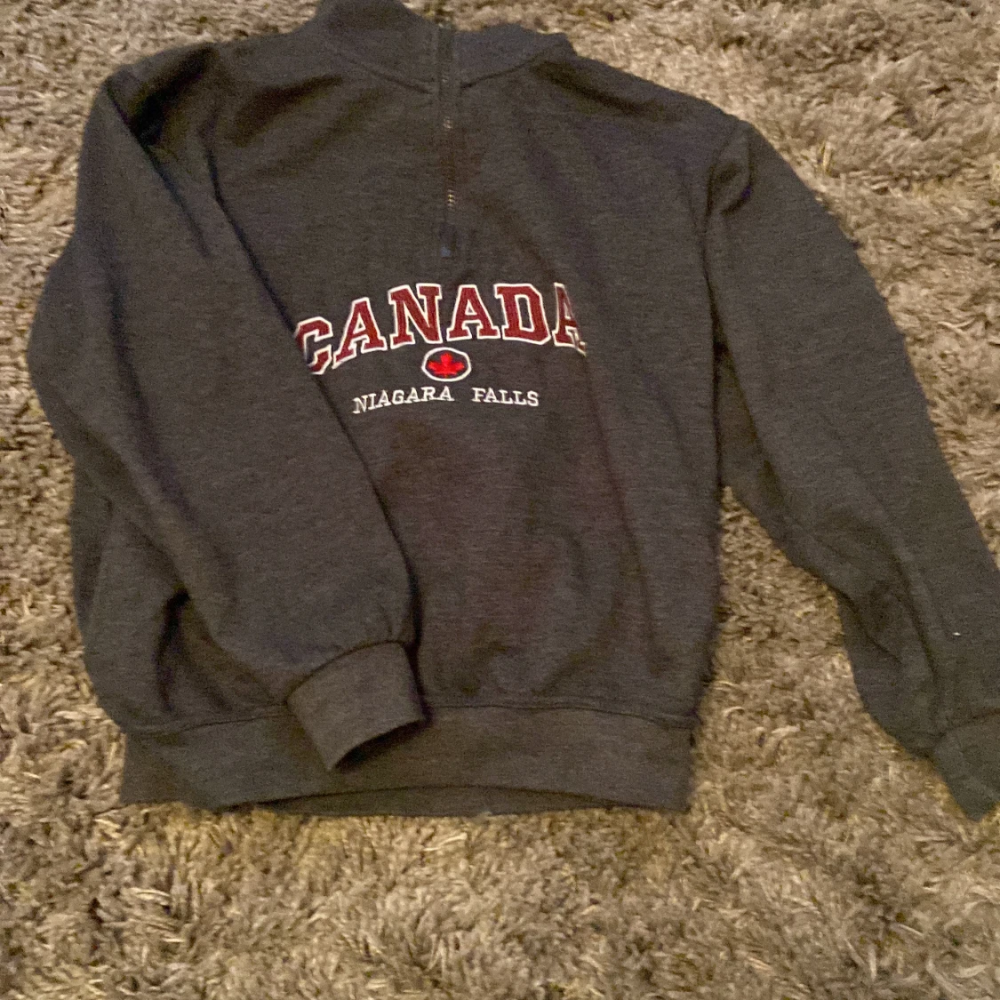 zip hoodie grå  - 90