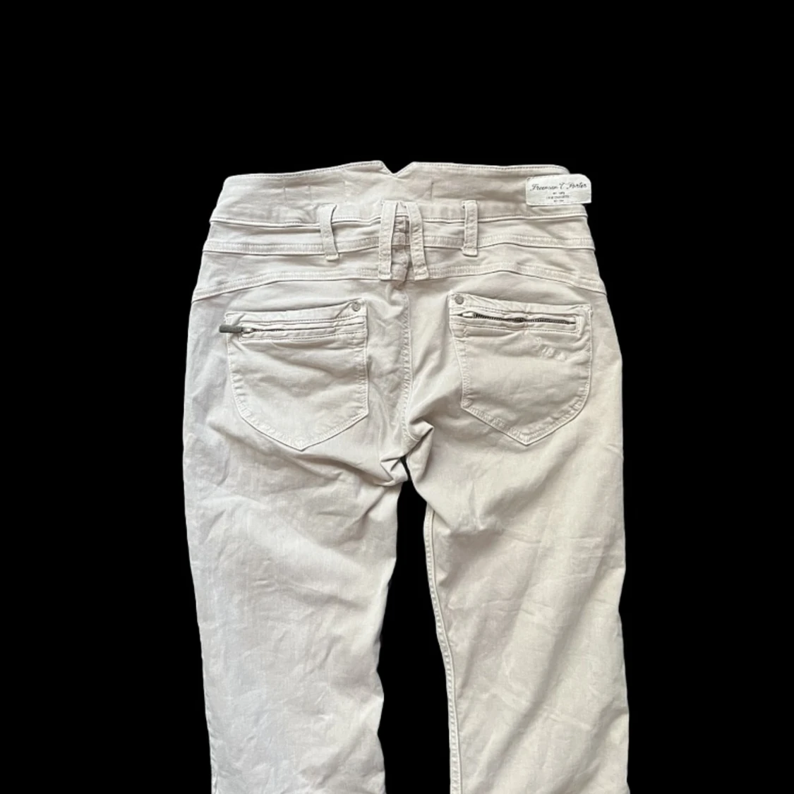 Beige lågmidjade jeans - 90