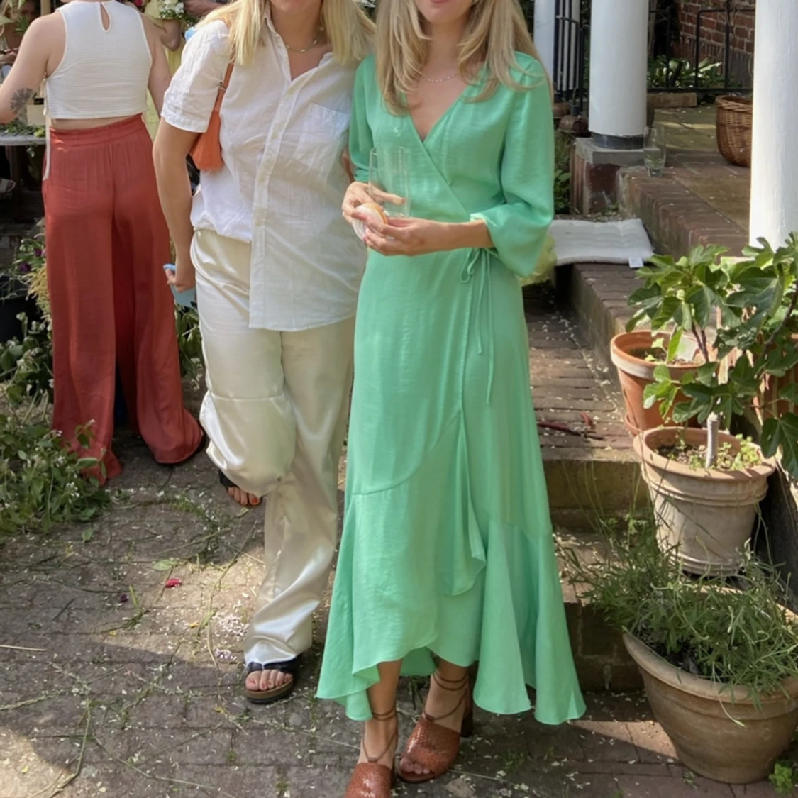 Samsoe samsoe satinklänning grön