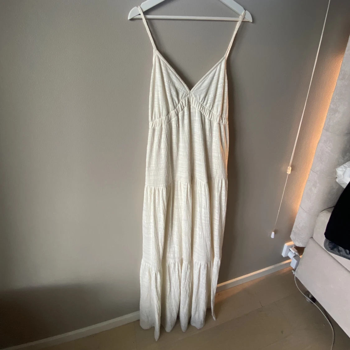 Vit lång klänning - 91