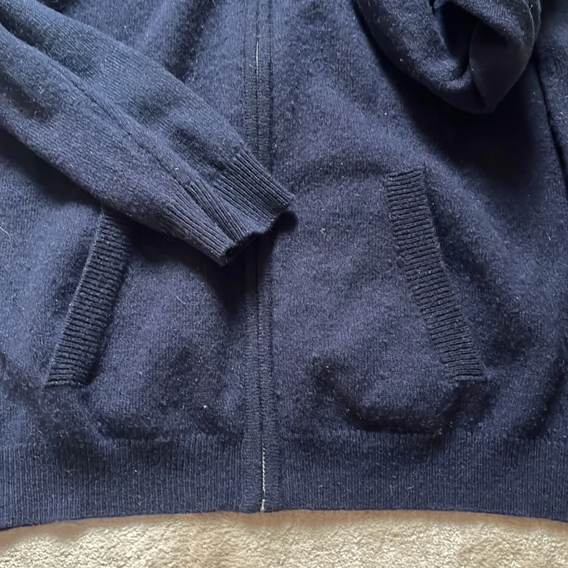 Soft goat zip tröja  - 90