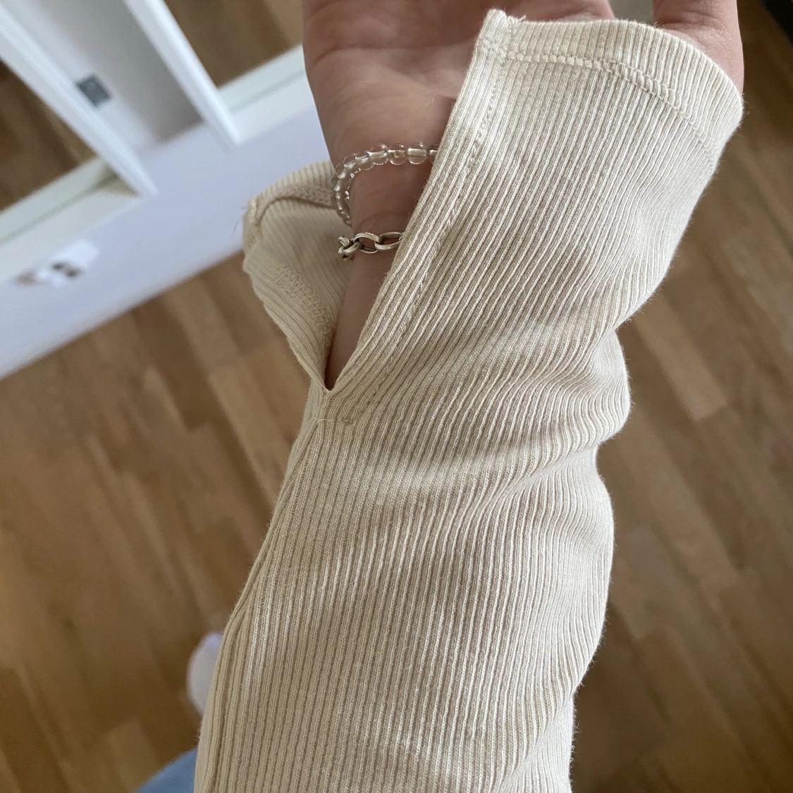 Vit/Beige långärmad topp - 91