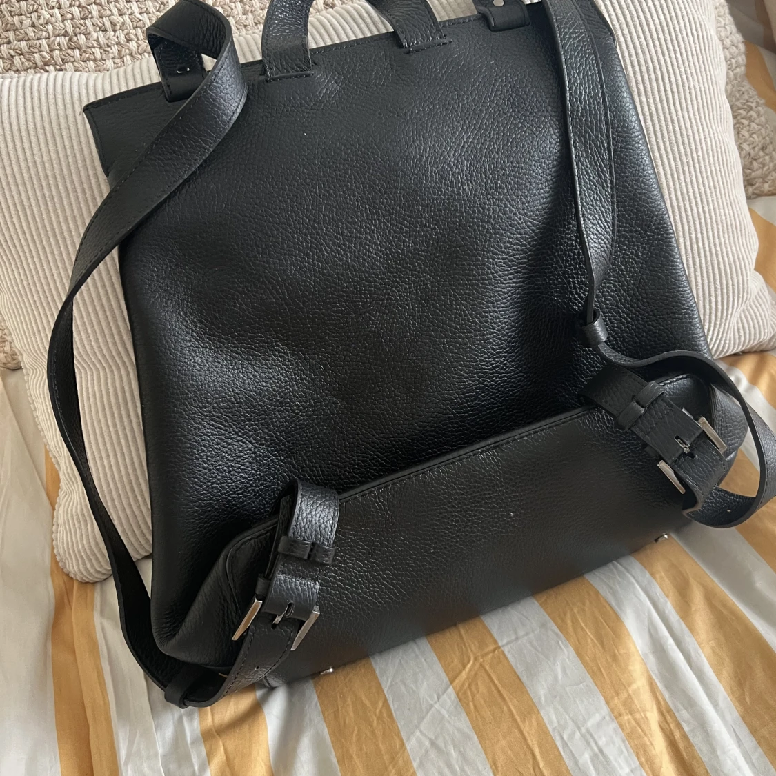 Äkta skinn ryggsäck/datorväska  - 90