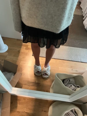 Svart kjol - Så snygg svart kjol med spetsdetaljer! Nyskick! 