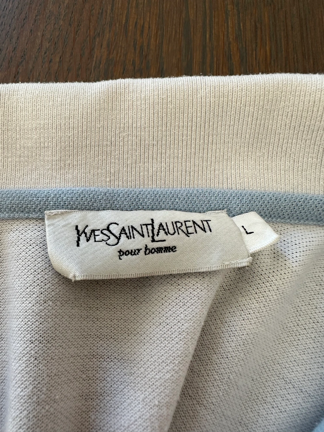 Vit Ysl Pikétröja  - 90