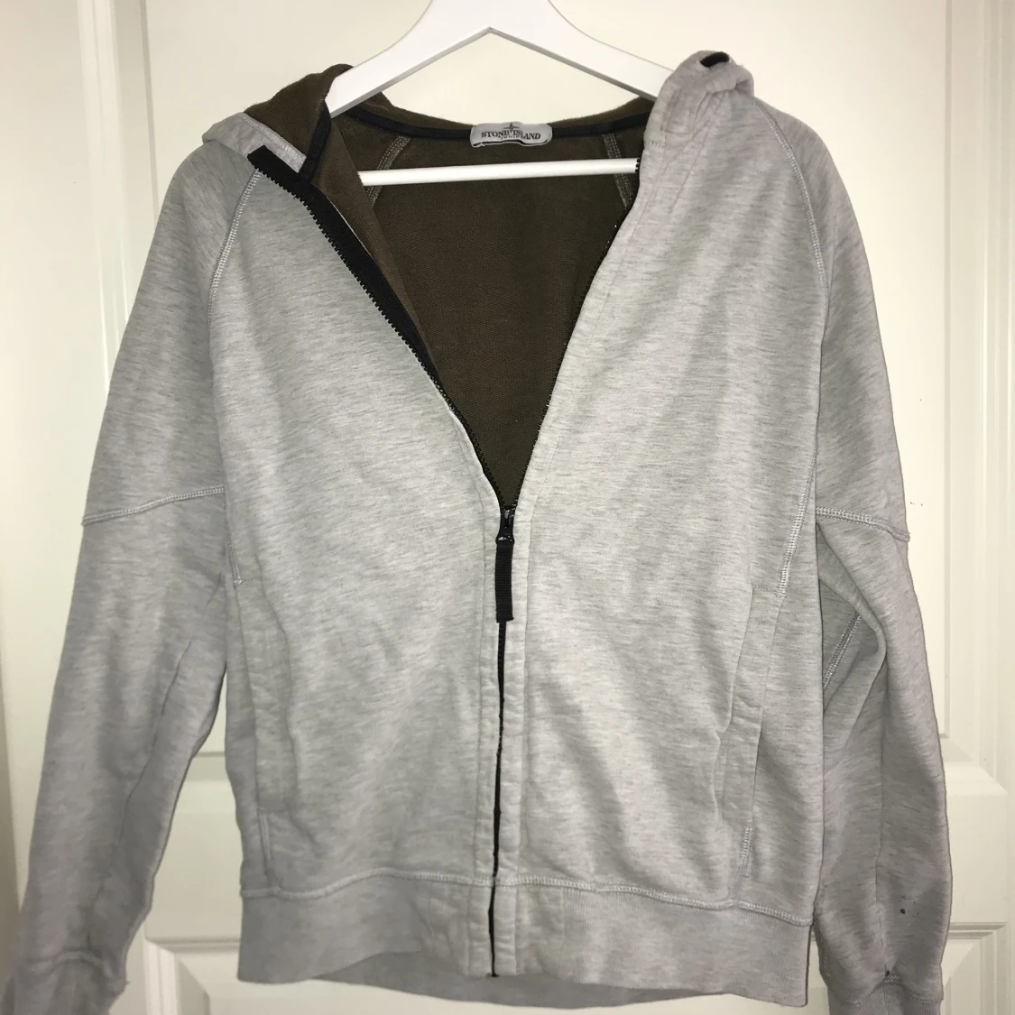 Stone Island Zip Hoodie Grå Stl. 170/14 - 90