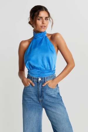 Halterneck top -  endast använd 1 gång 