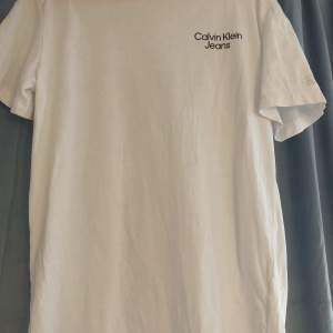 En vit Calvin Klein t-shirt Storlek 14 år alltså 164 rekomenderar om man är över 162 så är den för liten Pris kan diskuteras vid snabb affär 