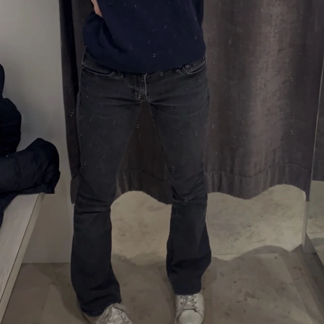 lågmidjade jeans  - 90