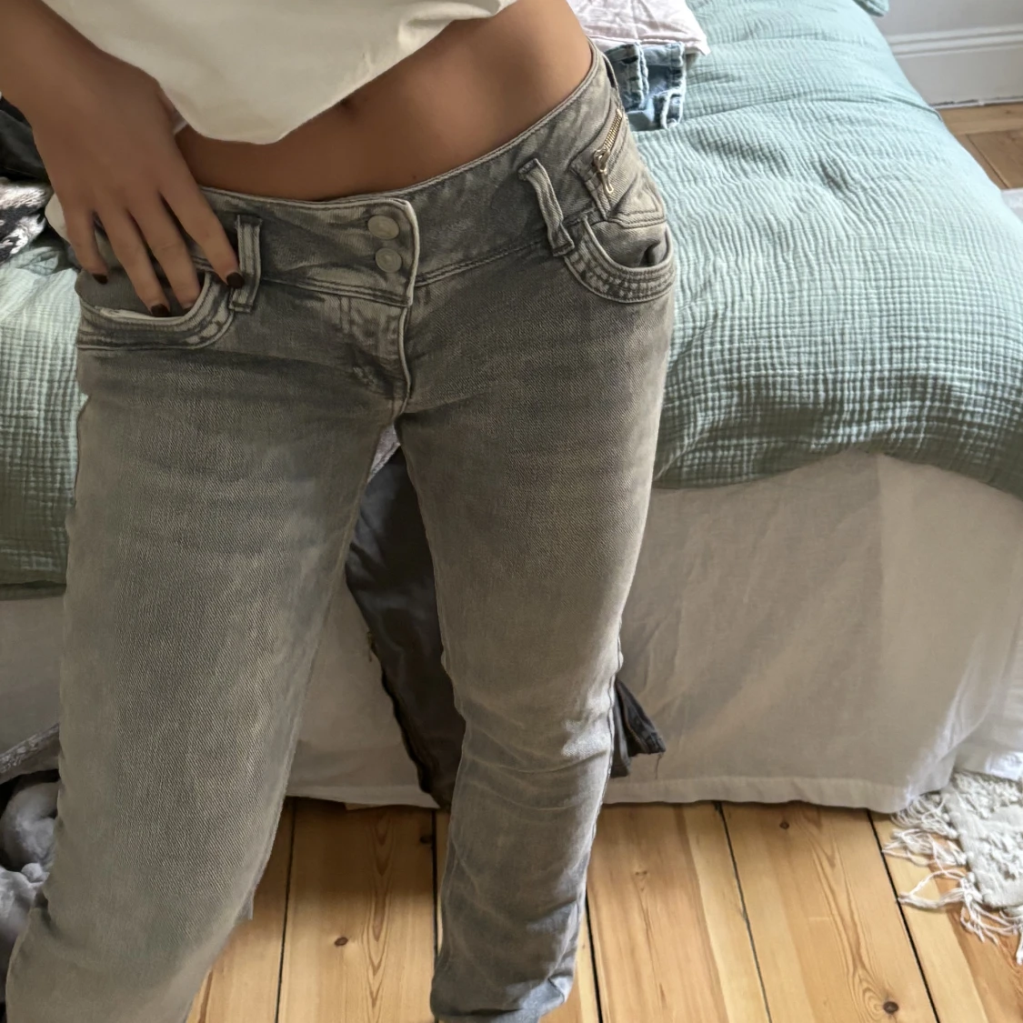 Lågmidjade jeans