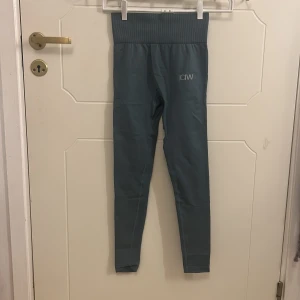 Träningsthights - Träningsthights från ICIW. Bra skick! I en mörk grå/grön färg