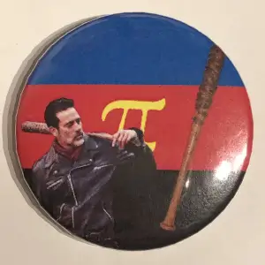 Pin med Negan och Lucille från the walking dead med polyamorös flaggan. Du kan även byta till en annan flagga/bakgrund om du vill