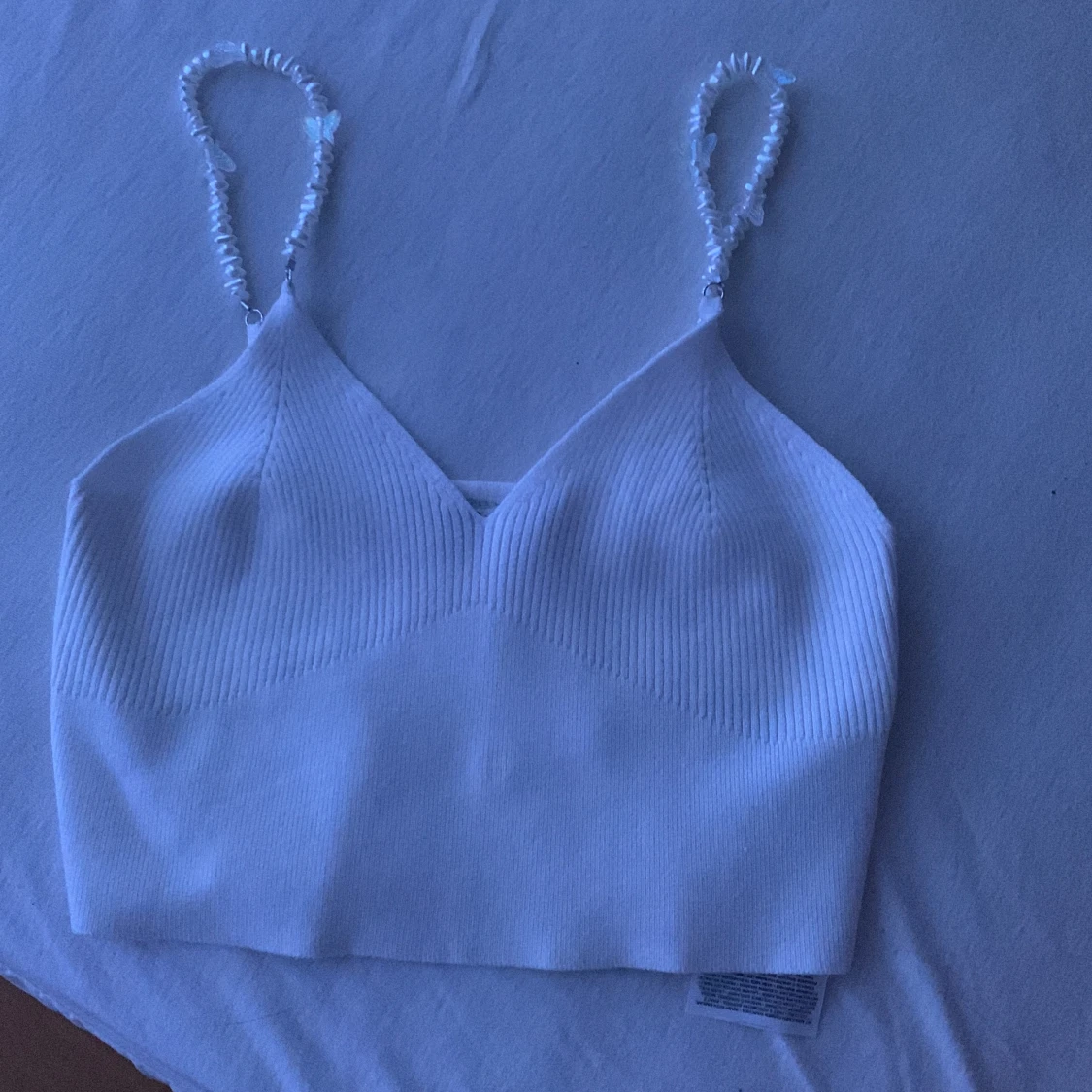 Vit topp m pärlor💕