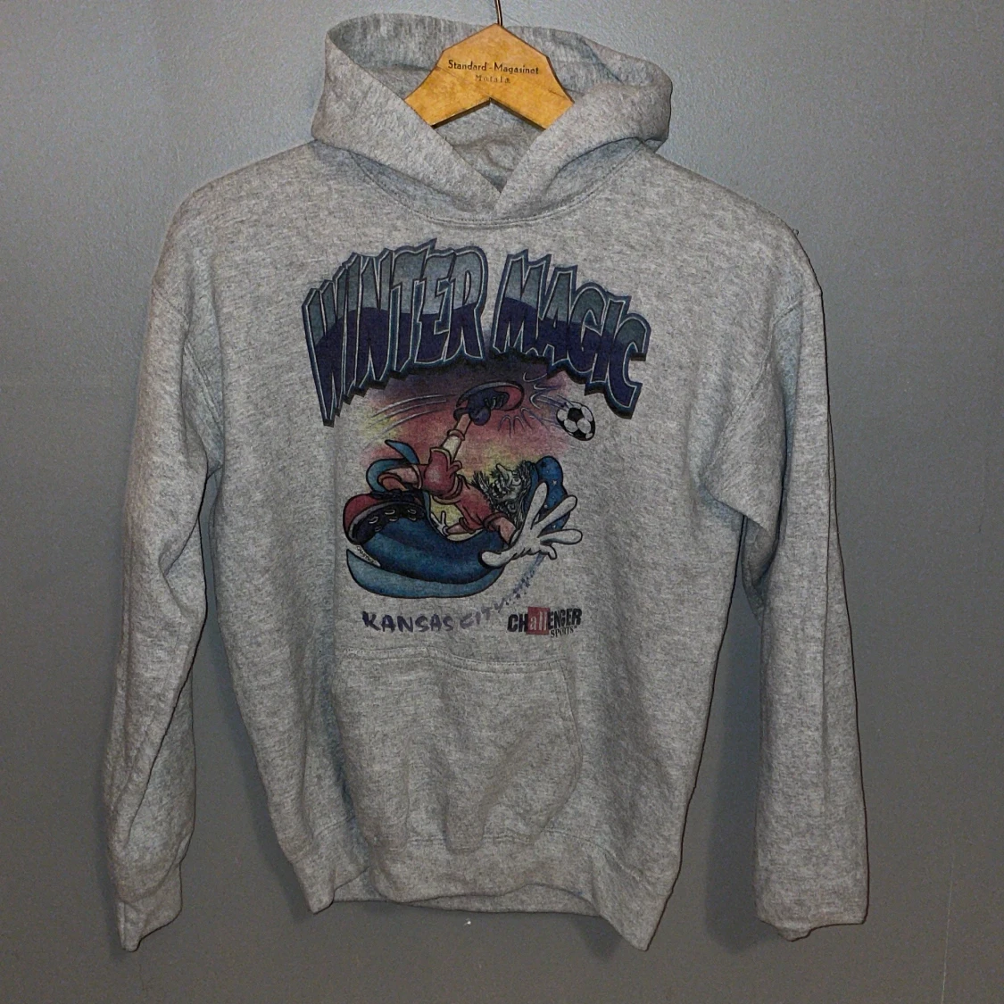 Grå vintage hoodie