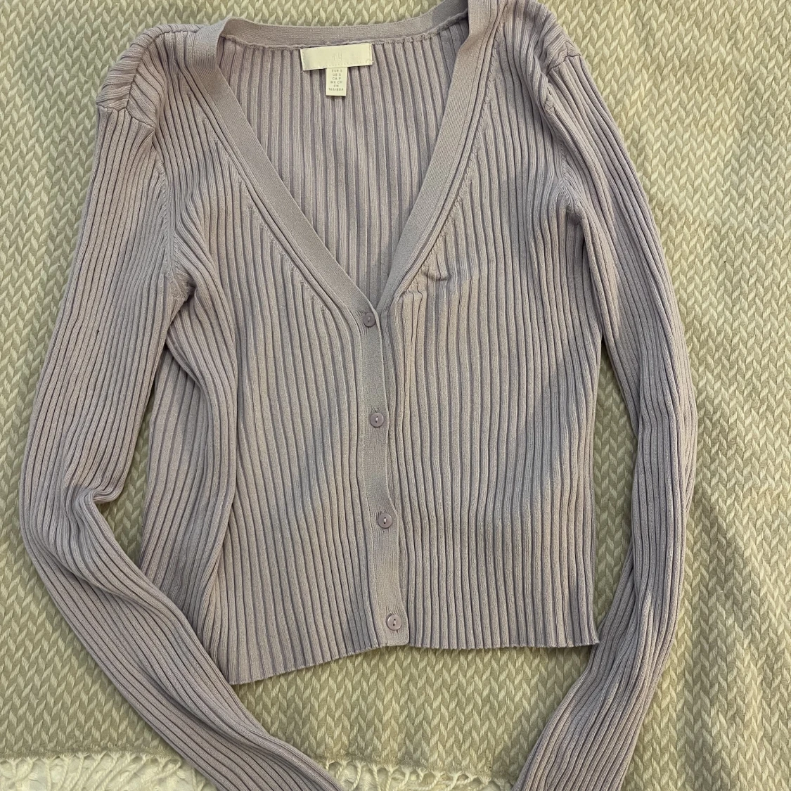 Ljuslila ribbad tröja H&M - 91