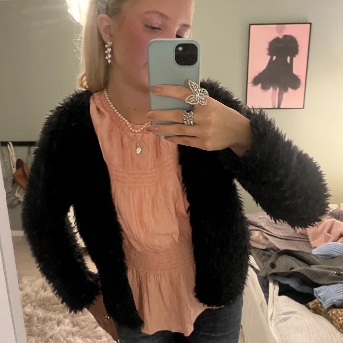 Fluffig jacka/kofta - 91