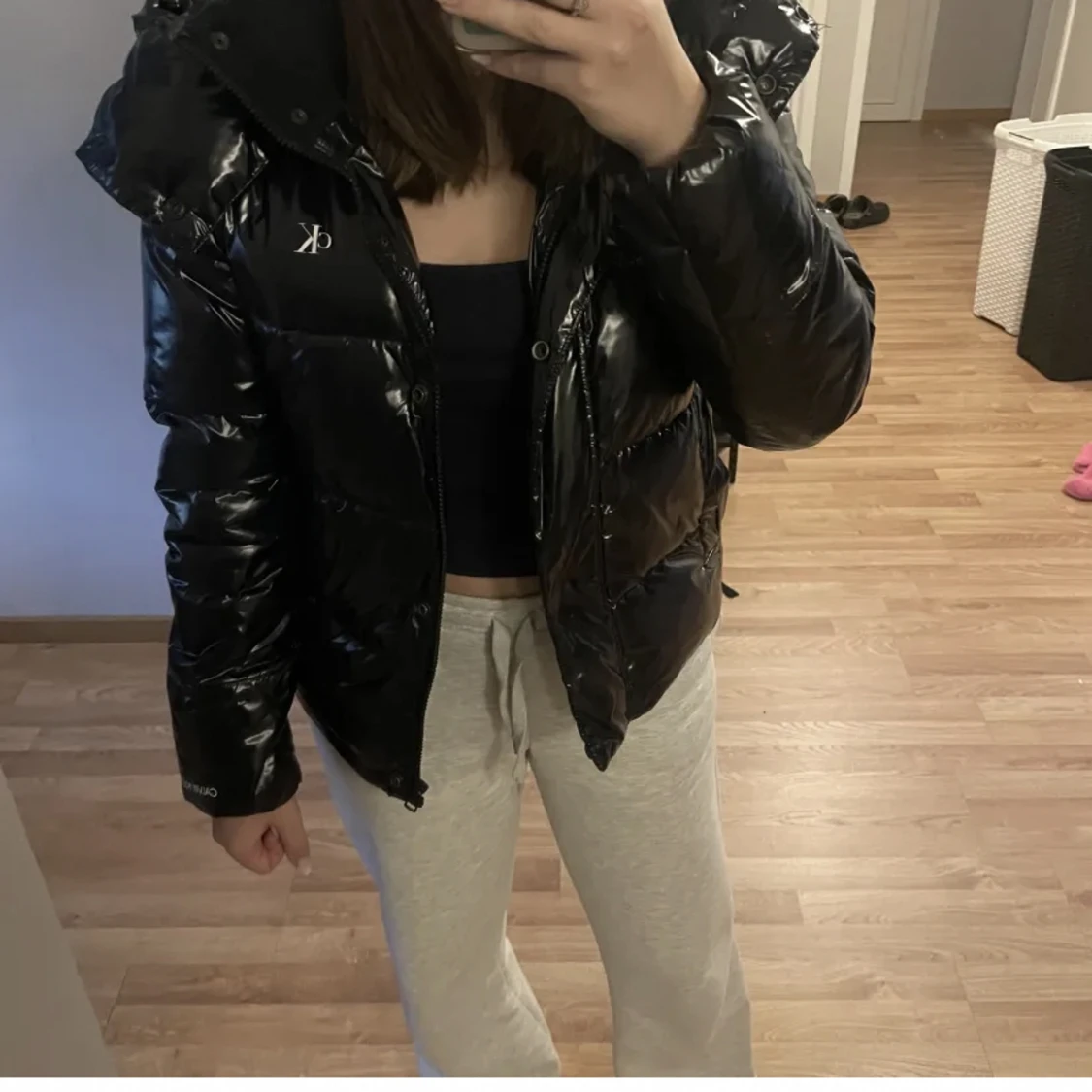 Calvin Klein jeans high shine jacka