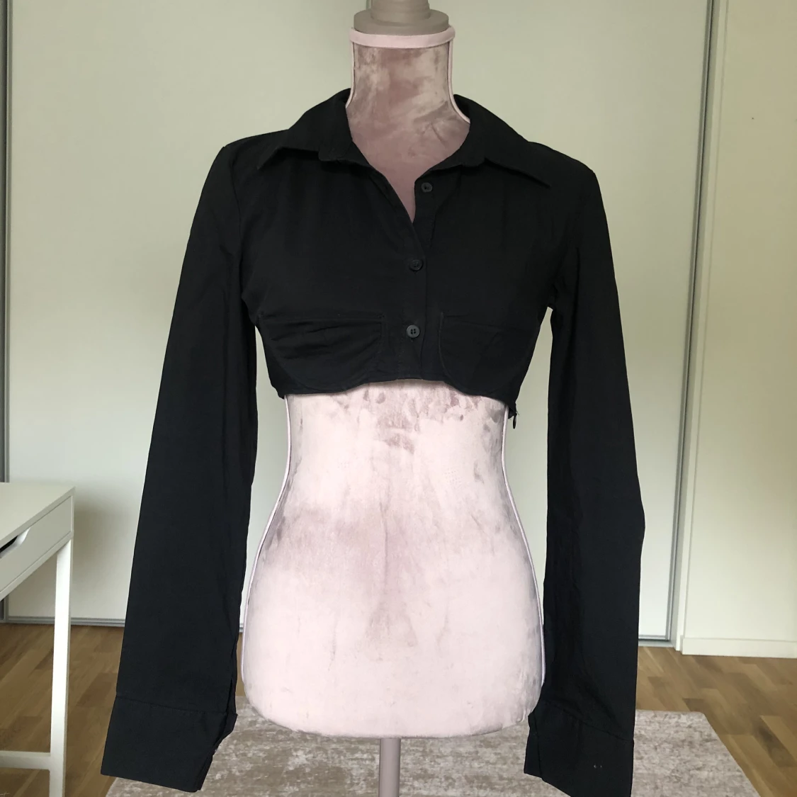 Croppad korsett skjorta