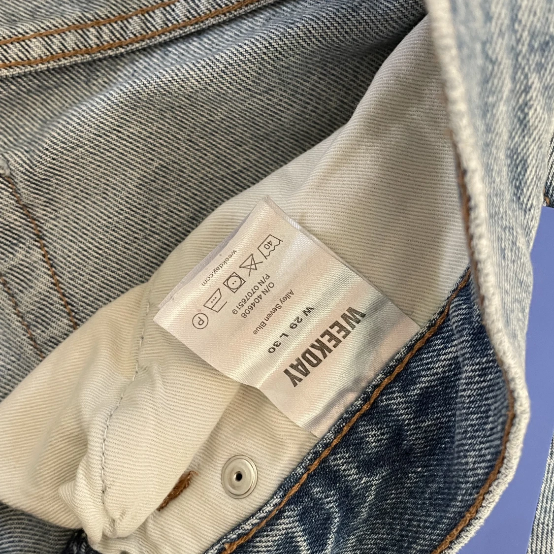 lågmidjade weekday jeans - 91