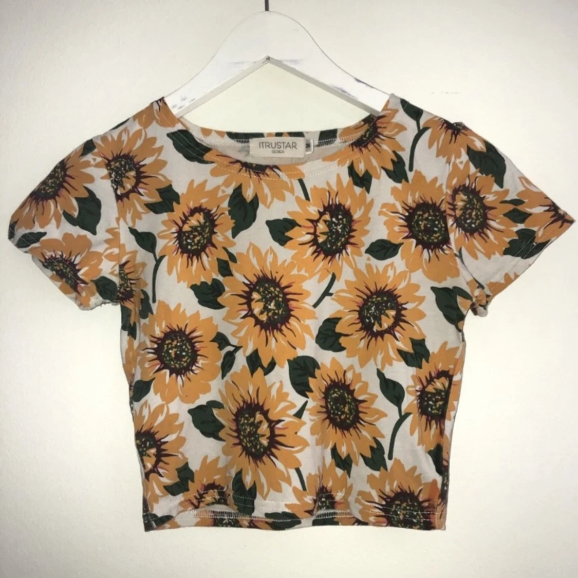 T-skirt solros mönster tröja - 1