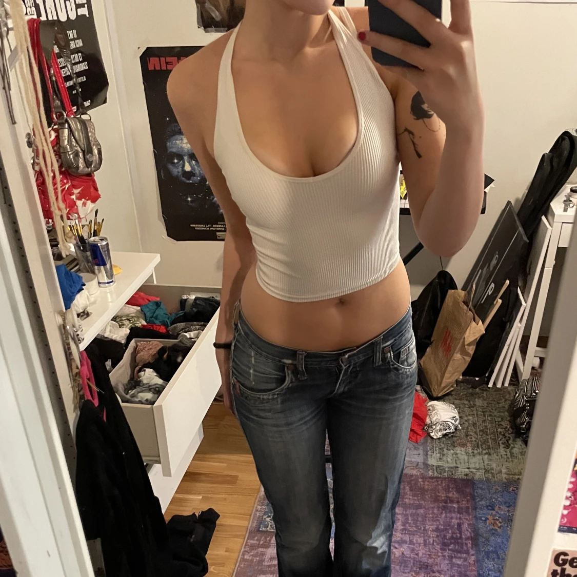 Halterneck topp - 90