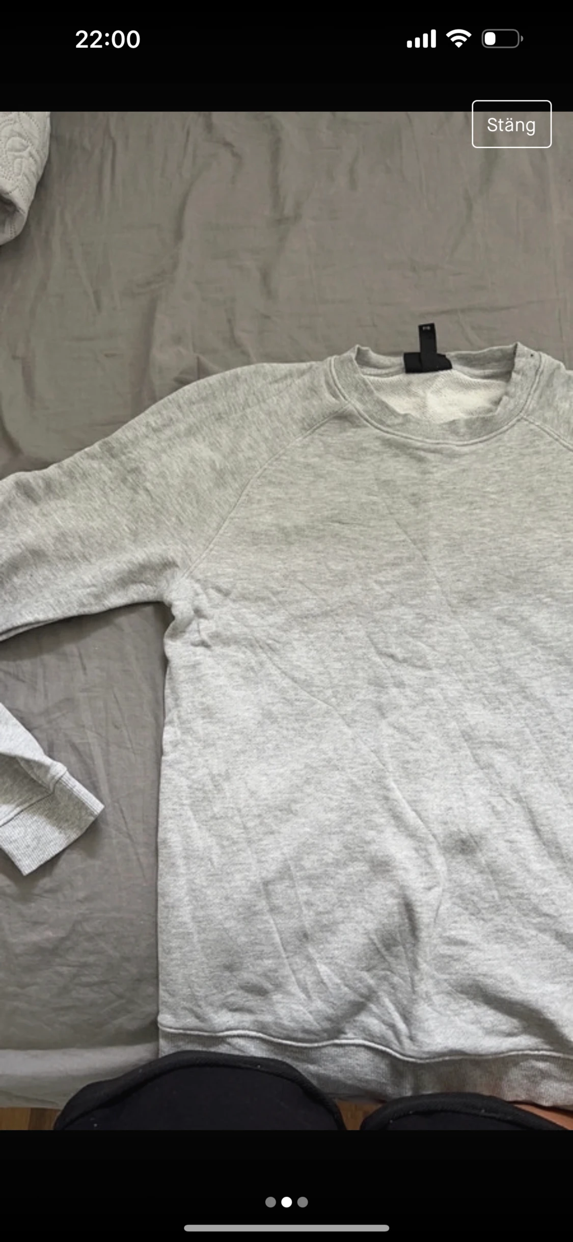 Grå tjocktröja  - 90