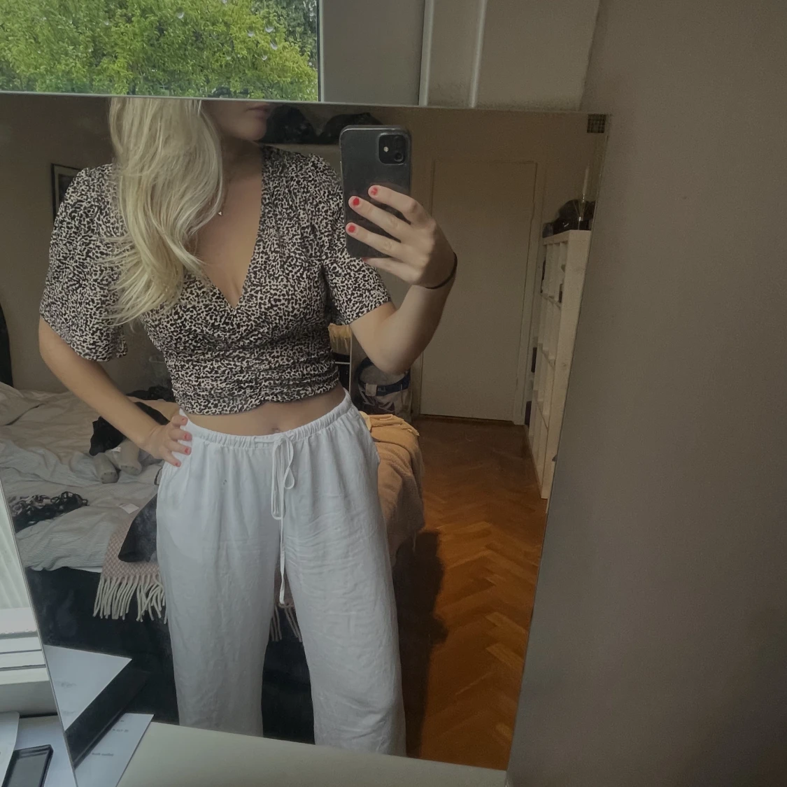 Leopard möstrad tröja  - 90