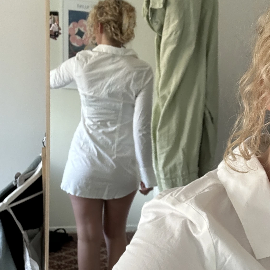 Vit skjortklänning  - 91