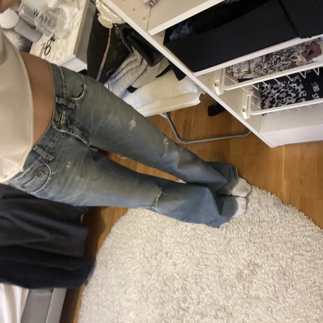 Jeans lowwaist bootcut lågmidjade utsvängda flare low rise - 91
