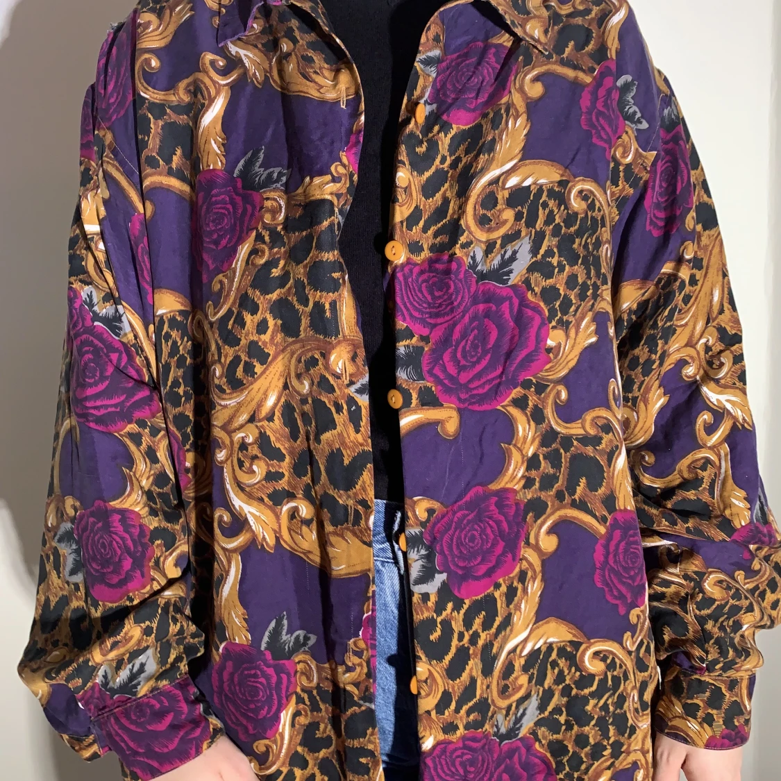 Mönstrad skjorta köpt second hand - 90