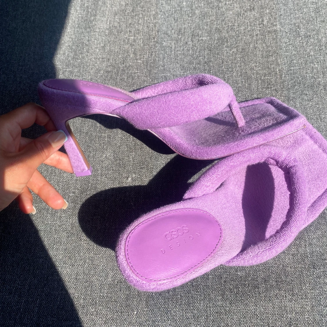 Bekväma klackskor i frotté 