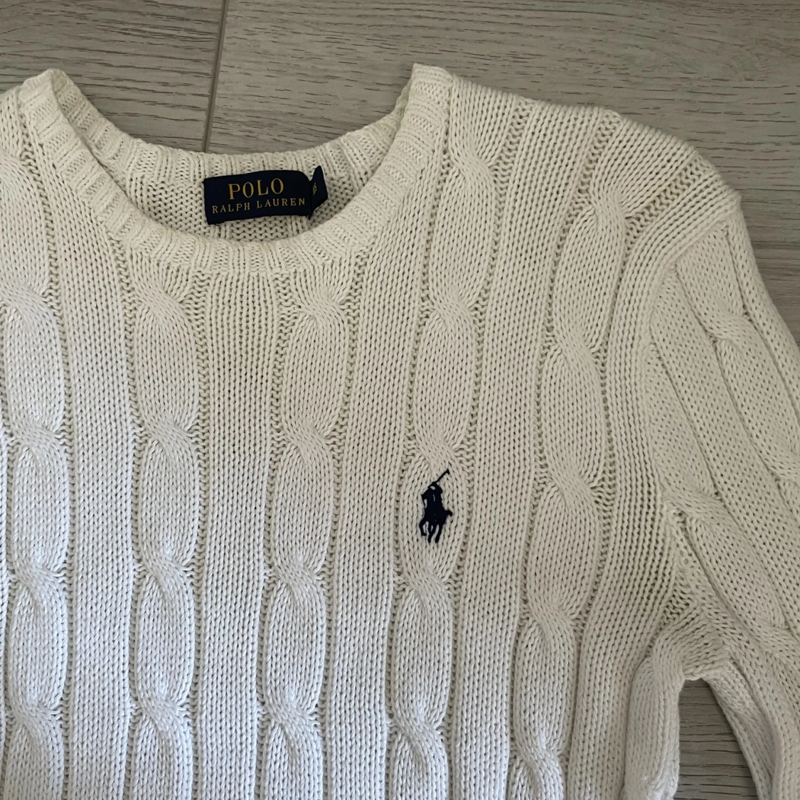 Kabelstickad Ralph Lauren tröja