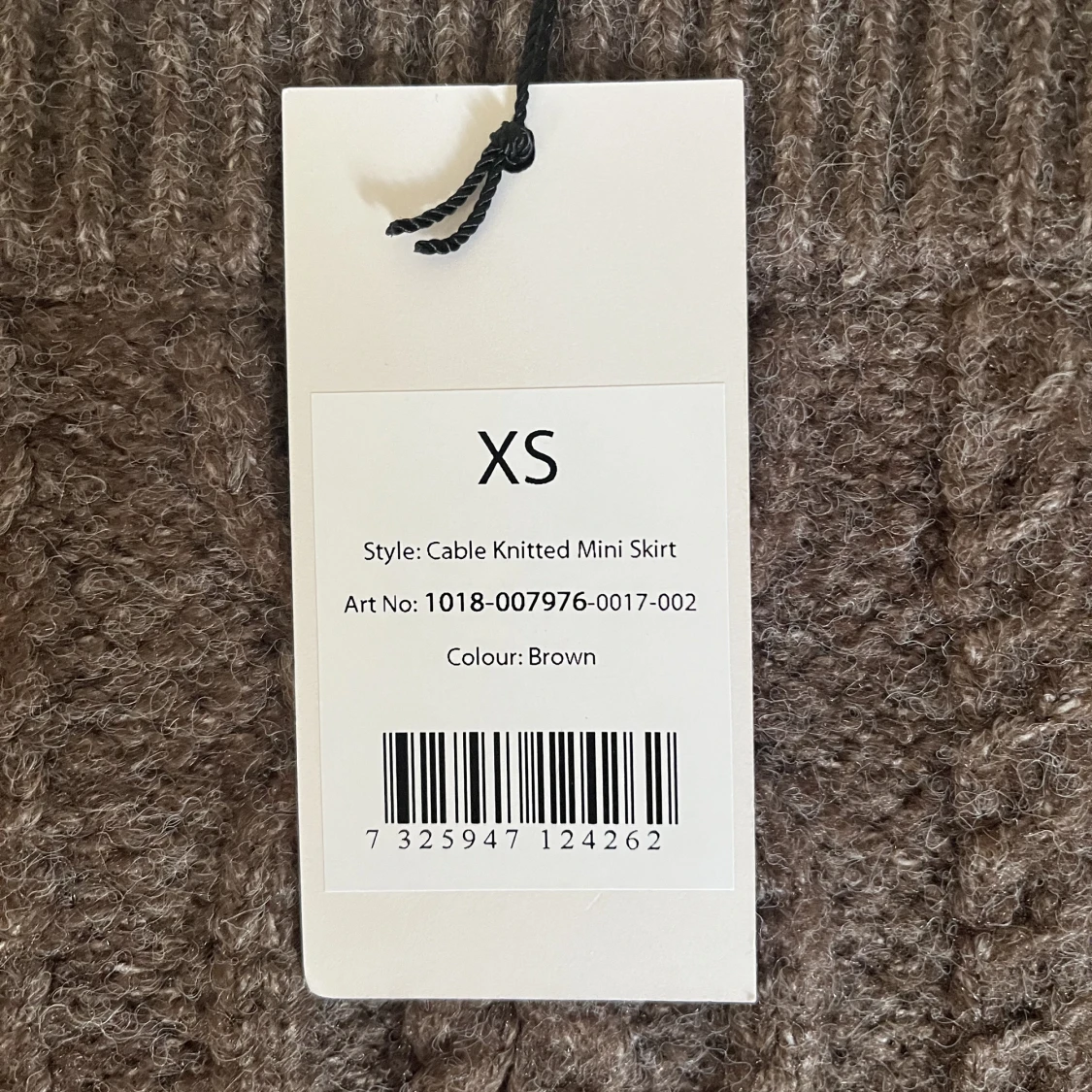 Brun kabelstickad kjol - 91