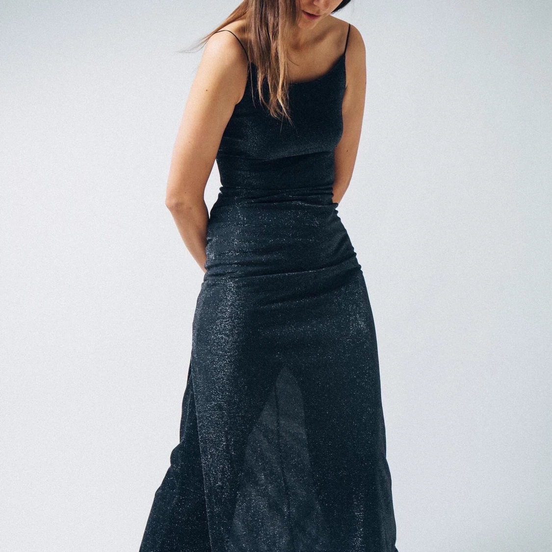 Spagetti dress / glitterklänning