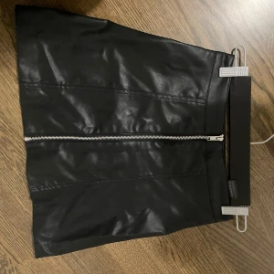 Skinnkjol - Kort skinnkjol med dragkedja på framsidan. Köpt från h&m, använt en gång.