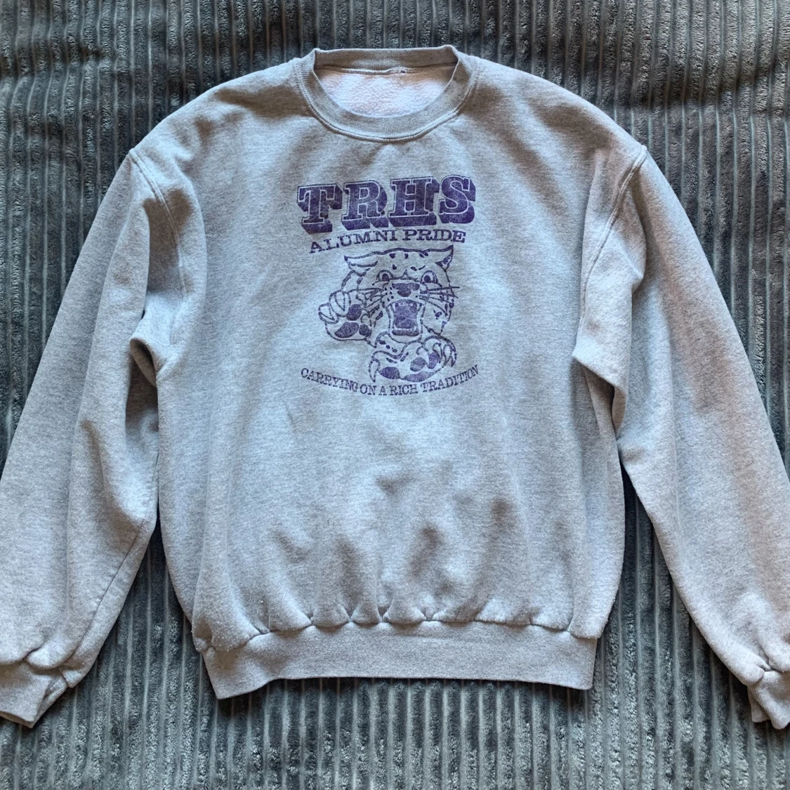 Vintage Grå College Tröja