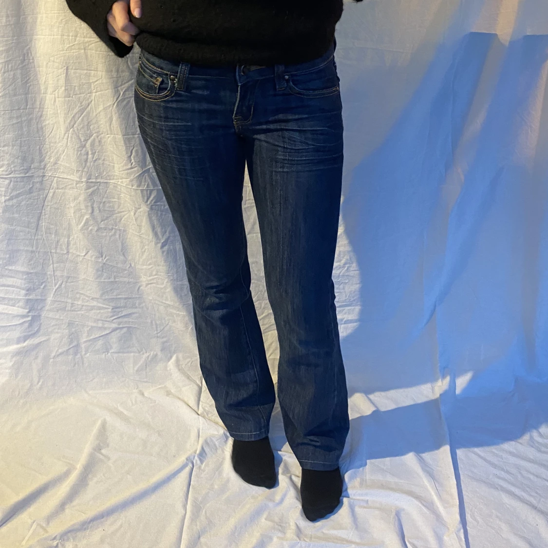 lågmidjade jeans  - 90