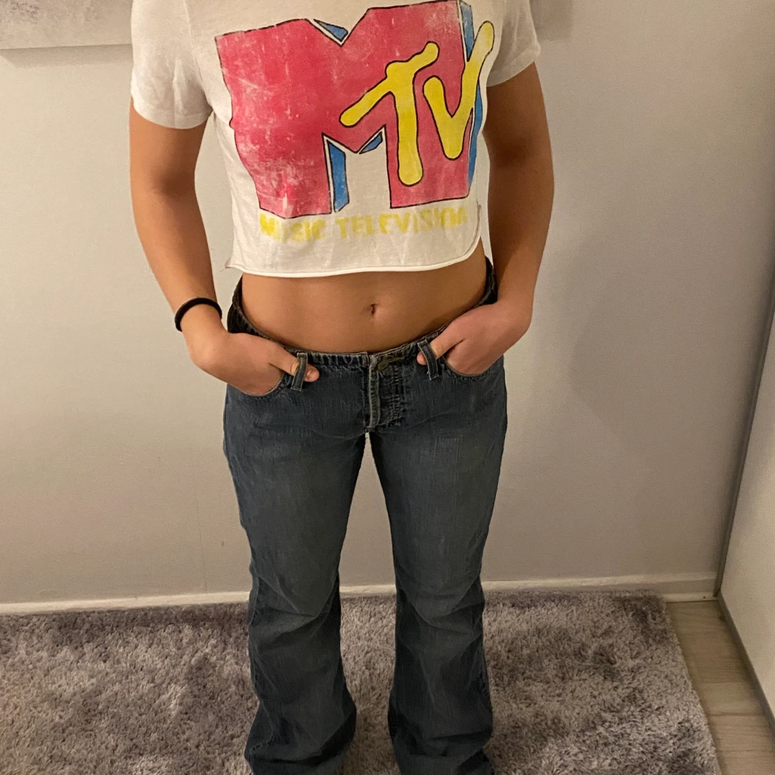 Lågmidjade vintage-jeans