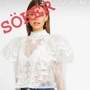 Nelly trend - Söker denna vita blusen från Nelly!  Kan betala orginalpriset, ge förslag! 