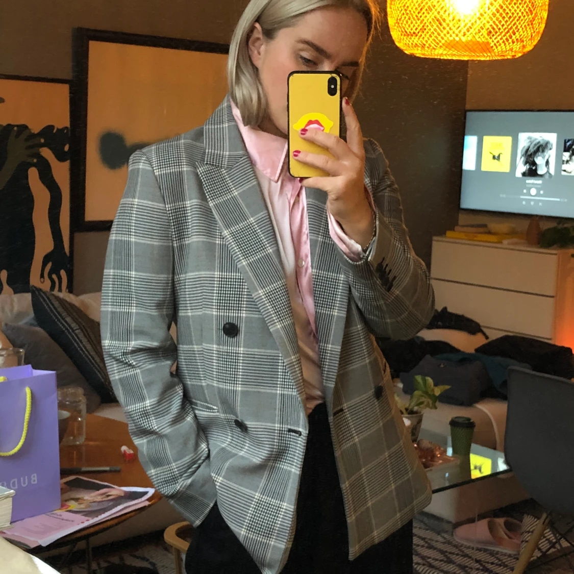 Rutig Kavaj Mango  - 90