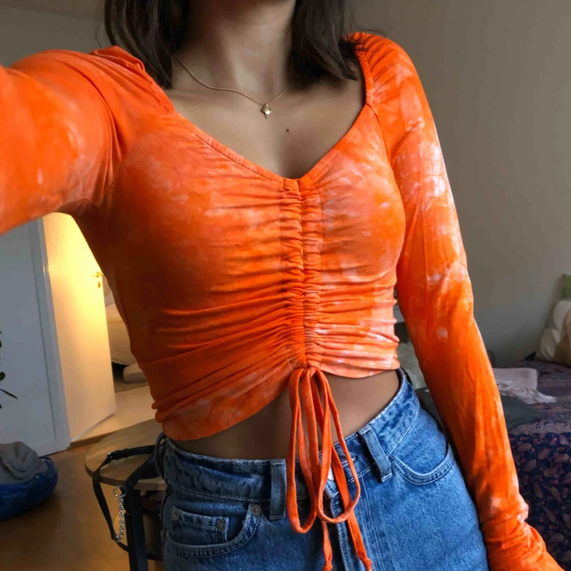 Långärmad tiedye tröja