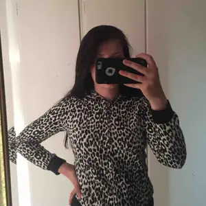Black and white leopard print coat