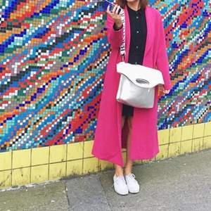 Longline duster coat in hot pink. In perfect condition as it has only been worn a handful of times. 
