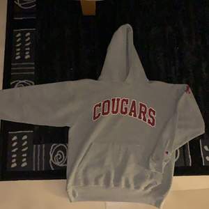 Skitfräsch College Hoodie i storlek M. Tröjan är från början en champion hoodie som Colleget har tryckt sin logga på. Den är lite kortare i modellen, skulle sitta skitsnyggt då den fortfarande är lite större. Luvan är lite mindre än vanligt